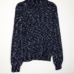 CASLON Dark Blue Sweater With White Threading
